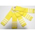 Neon yellow with white triple striped knee high socks 